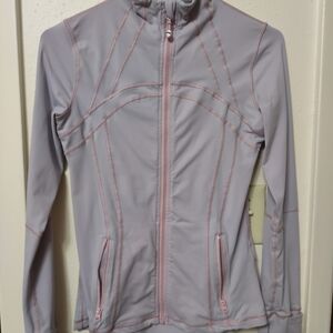 Women's Gray Jacket with Pink Accents